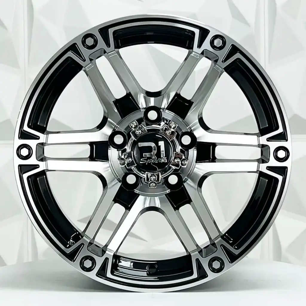 RIN 15X8 5-114.3 R1 SPORT 5975 BLACK MACHINE FACE ET0 CB84