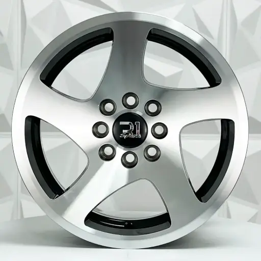 [151202] RIN 15X7.5 4-100 R1 SPORT 55209 BLACK MACHINE FACE ET30 CB73.1