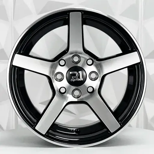 [141205] RIN 14X7 4-100/114.3 R1 SPORT 1255 BLACK MACHINE FACE ET20 CB73.1